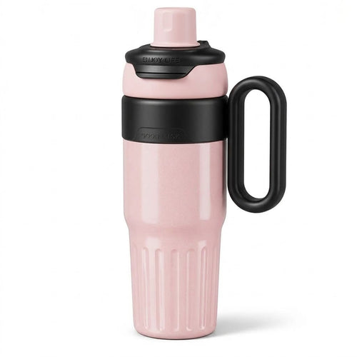 Insulated Tumbler with Straw, Lid for Sipping & Handle 780ml